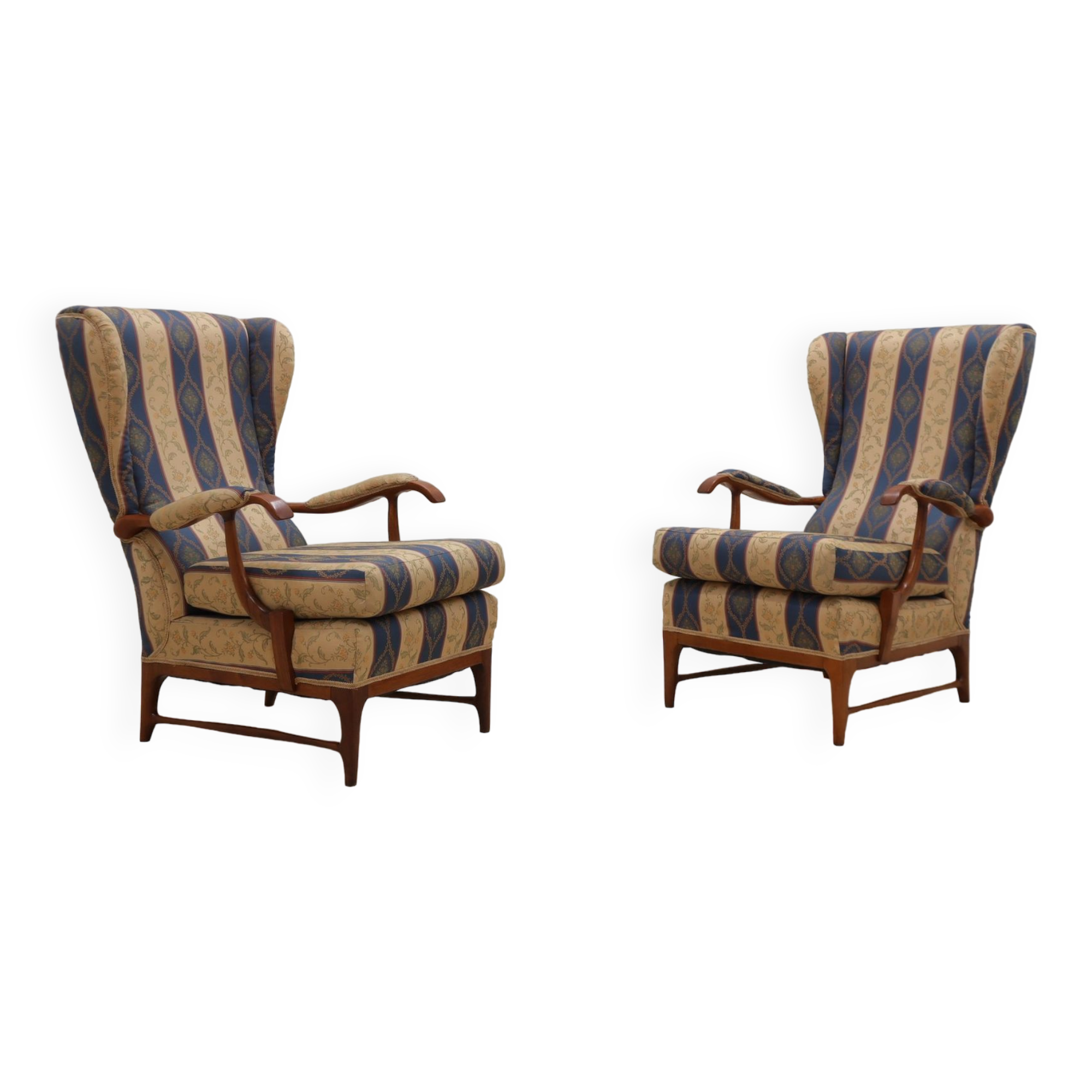 Mid century high back armchairs FRAMAR 1950s