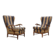Mid century high back armchairs FRAMAR 1950s