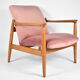 Original GFM-64 model, designer E.Homa, 1960s, upholstered, pink velvet