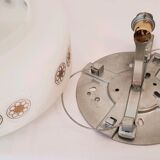 Ceiling light in opaline and granita setting 60s