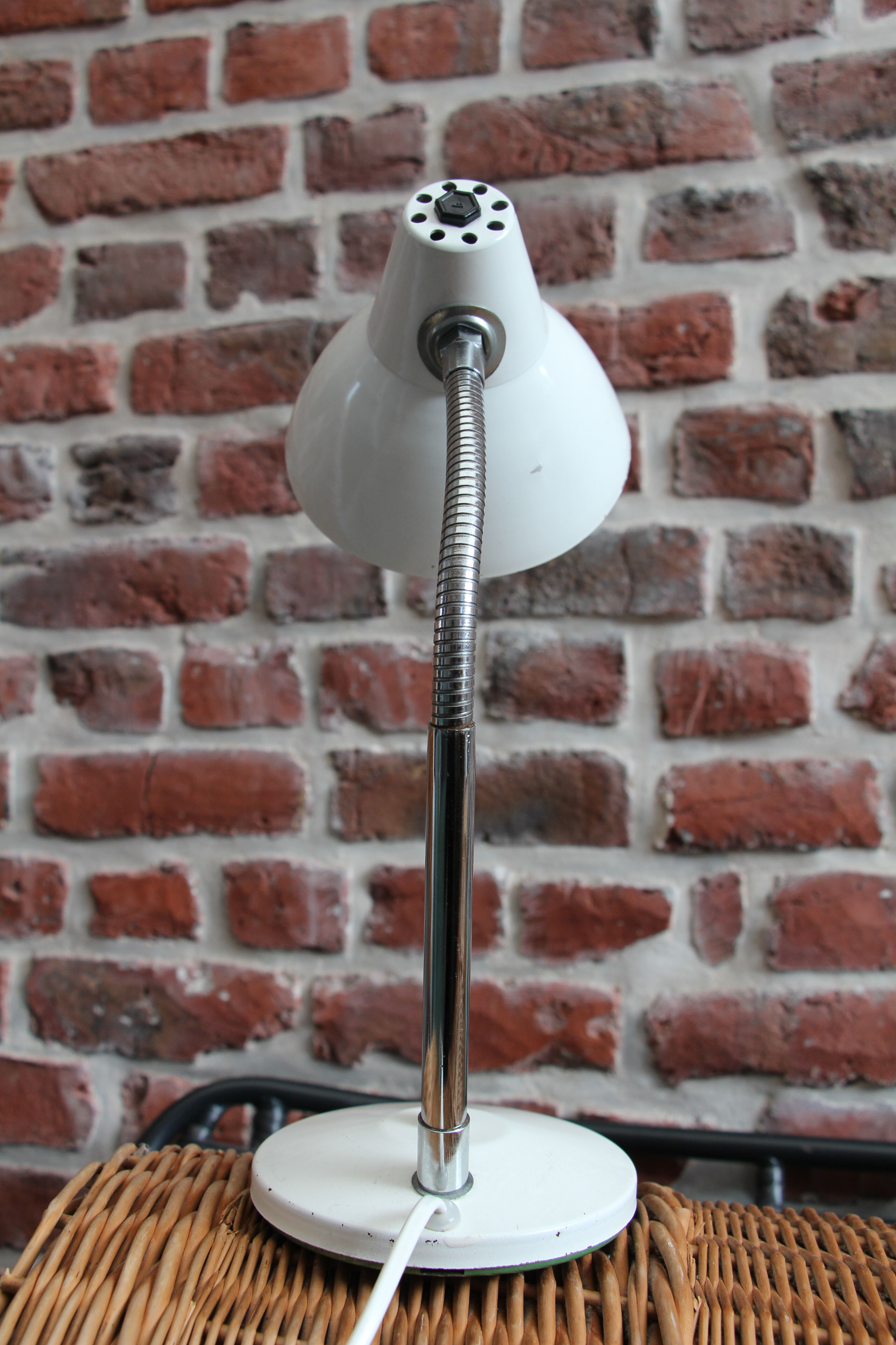 Desk lamp ALUMINOR white 70's