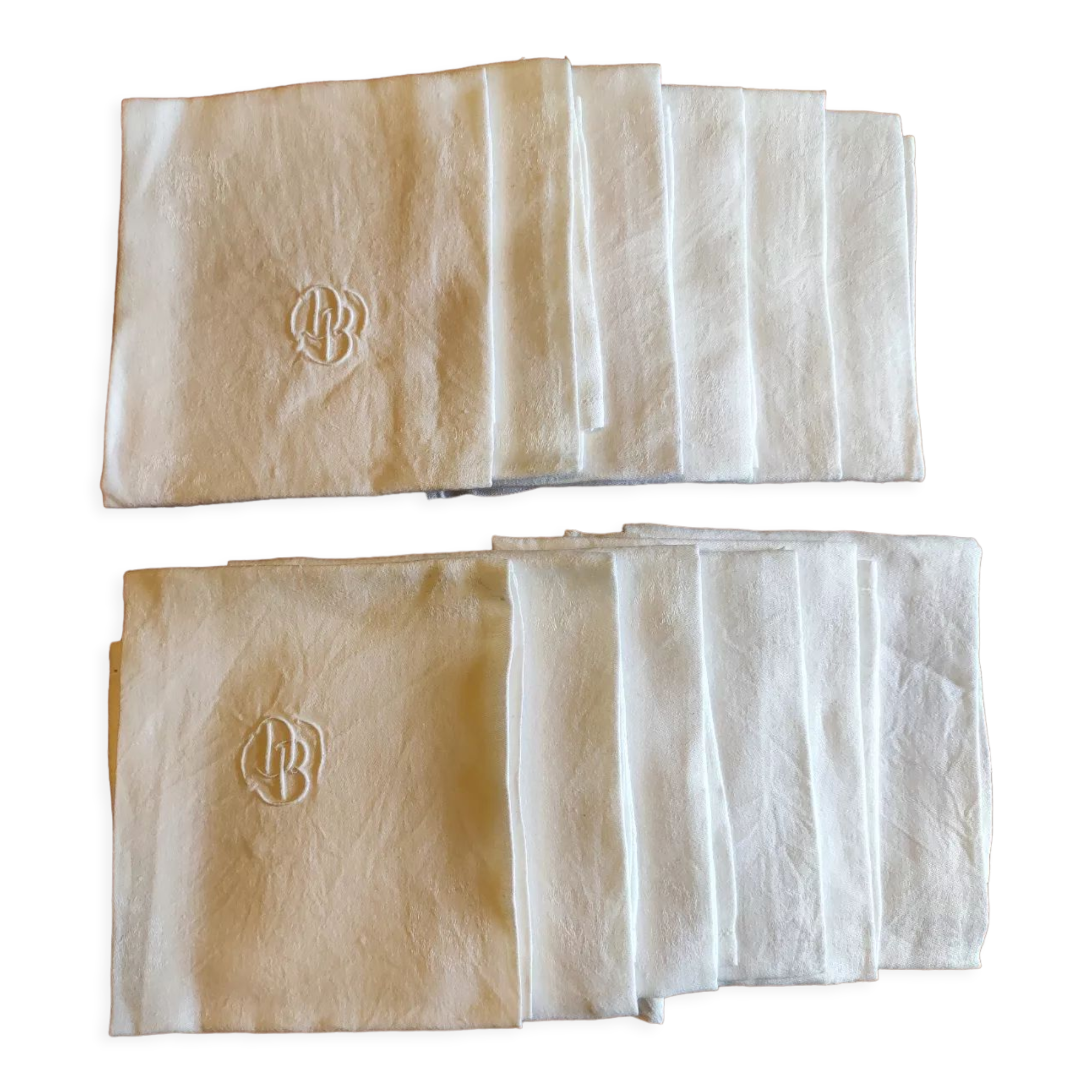 12 napkins Monogram DB