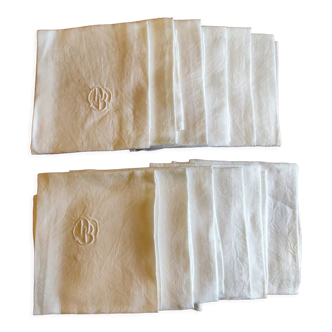 12 napkins Monogram DB