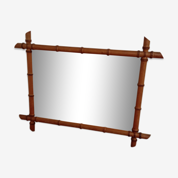 Miroir en bambou vintage 57x78cm