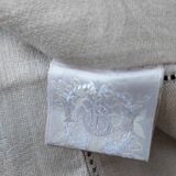 Damask linen tablecloth