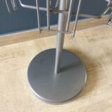 Display postcards and photos in gray metal double turnstile