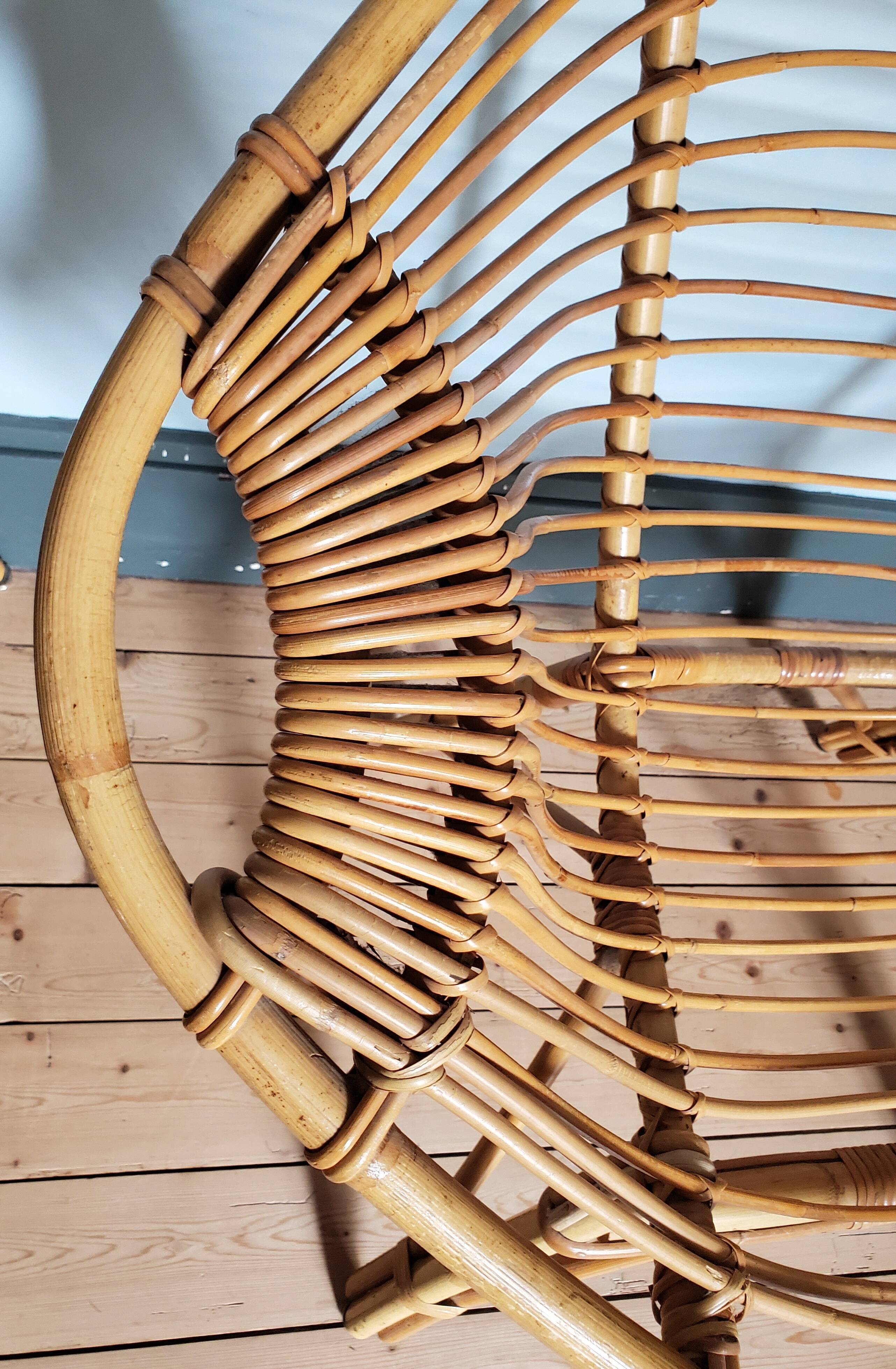 Rattan lemon chair 1960