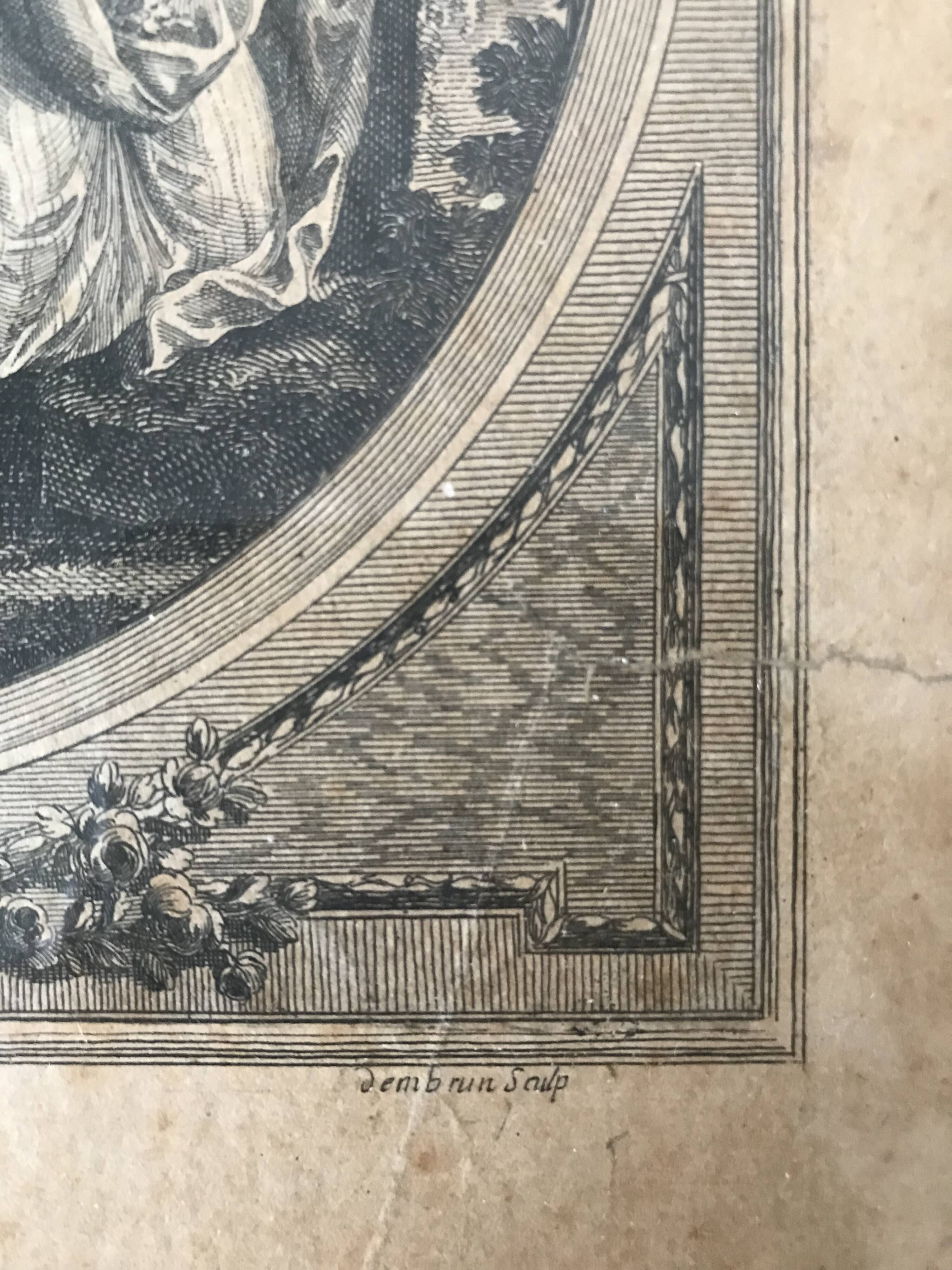 Pair of 18th century engravings by Jean Dambrun after Queverdo