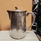 Théière, cafetière en métal argenté