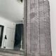 Vintage hammered metal mirror, France art deco 1930