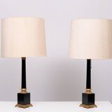 pair Large Colum Table lamps by Loevsky & Loevsky USA 1970s