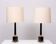pair Large Colum Table lamps by Loevsky & Loevsky USA 1970s