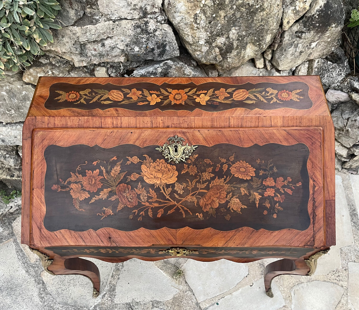 Small Napoleon III Sloping Desk in Marquetry