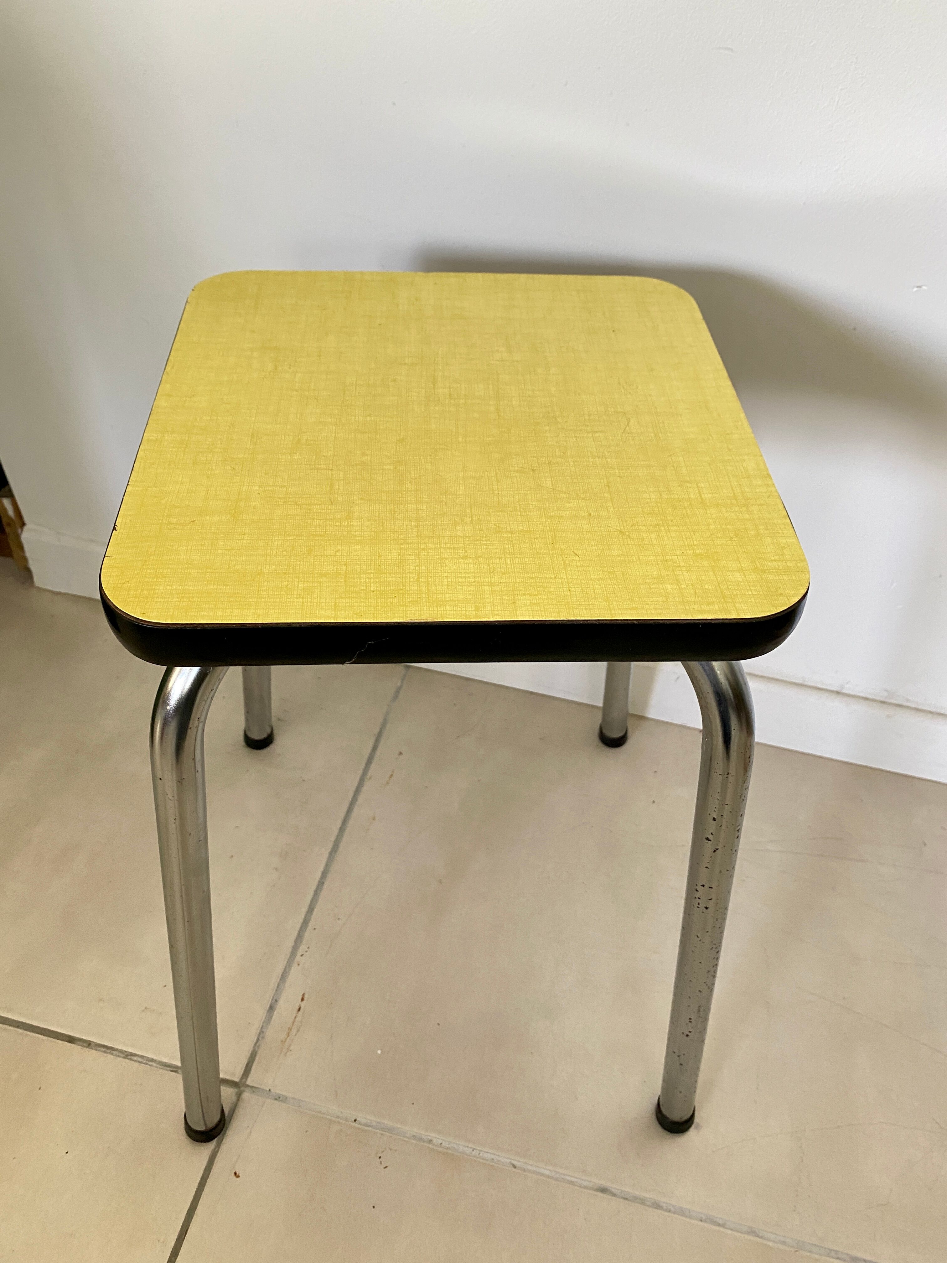 Yellow formica stool