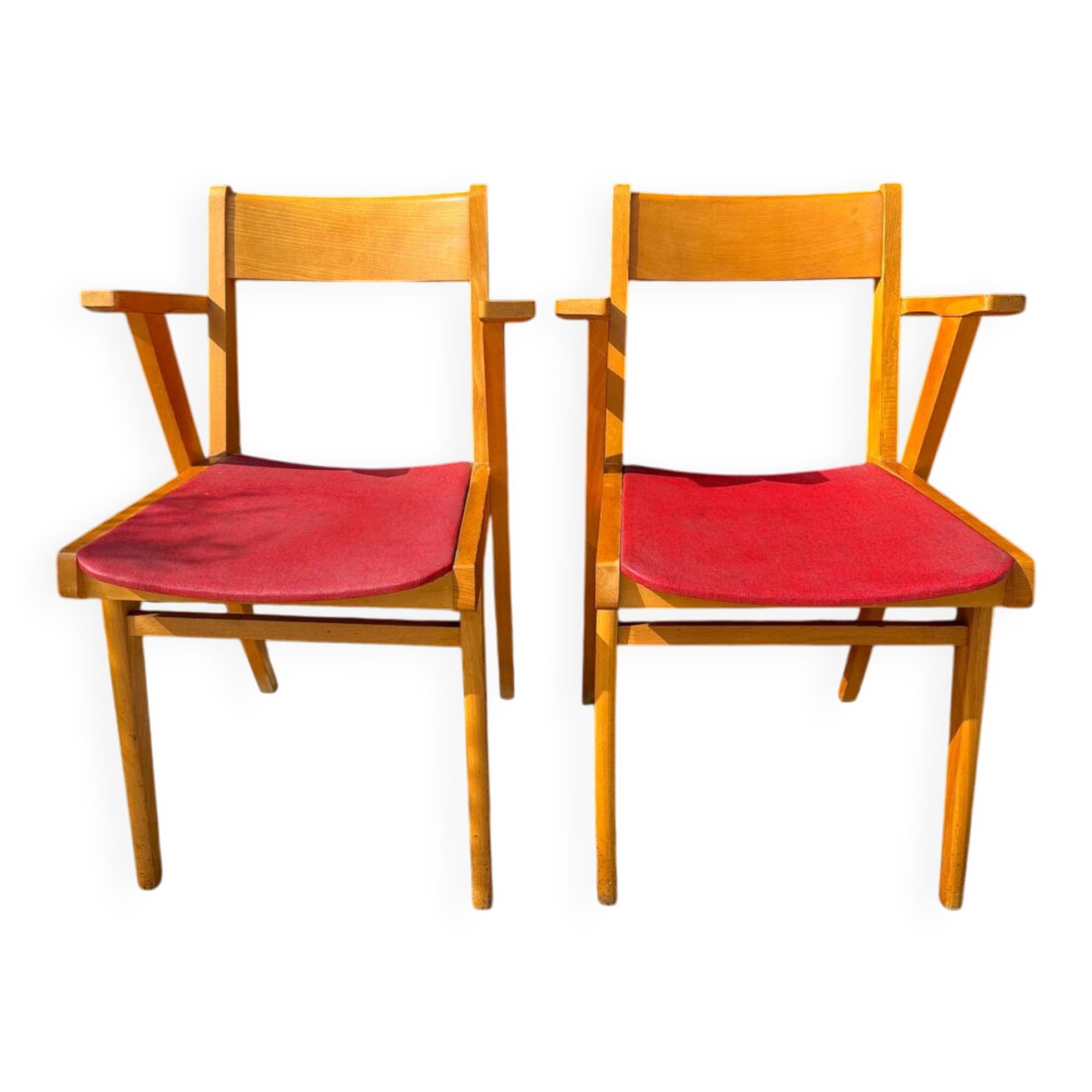 Bridge chairs with compass legs from the 1960s.