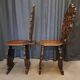 Pair of 19th century walnut stepladder chairs