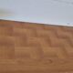 Enfilade 4 portes 1950-1960 pieds compas merisier