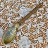 Wooden spoon and sandstone