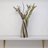 Vase rayé vert