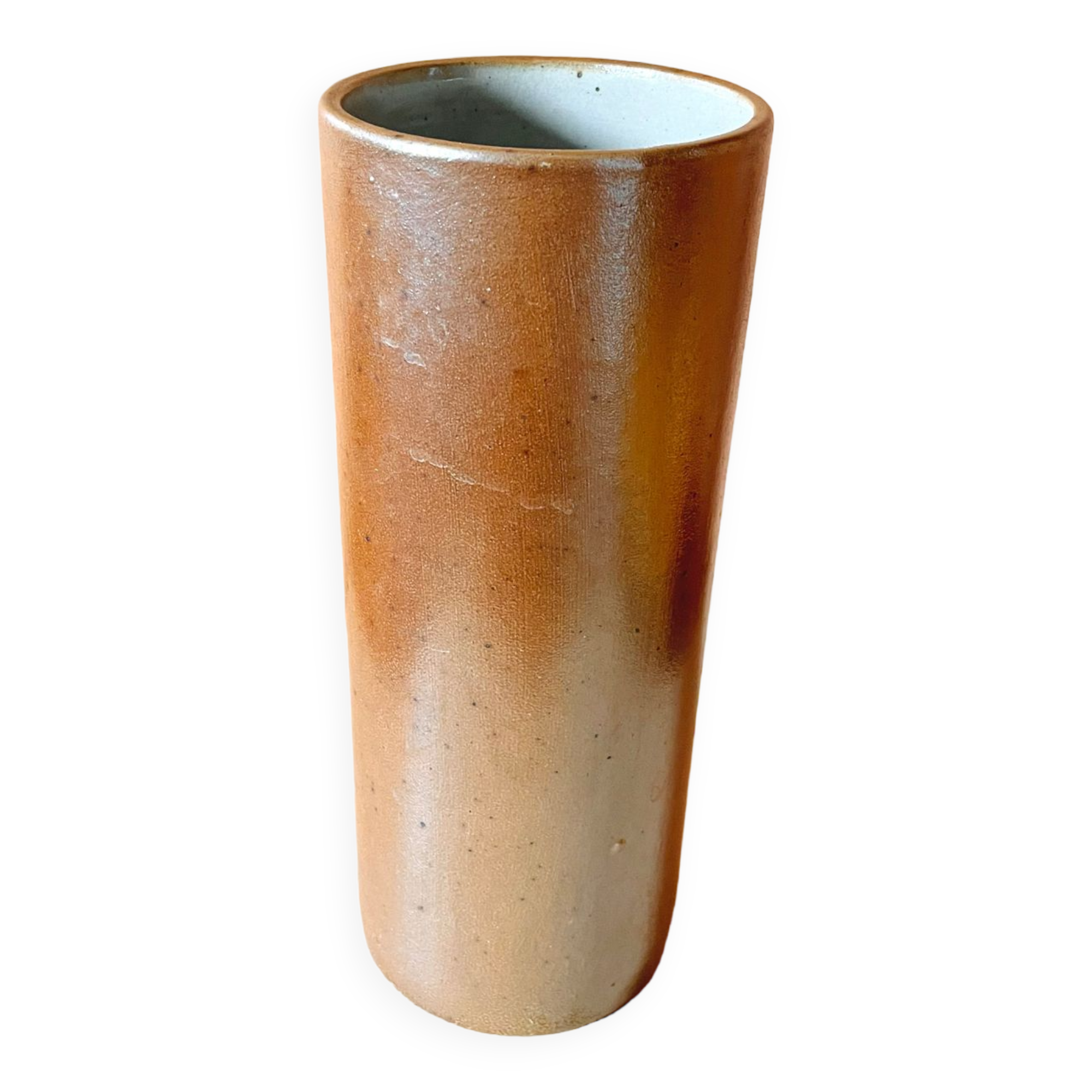 Glazed stoneware tube vase