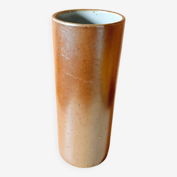 Glazed stoneware tube vase
