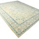Tapis Persan Vintage Beige Et Bleu à Motifs Floraux, 301x388Cm