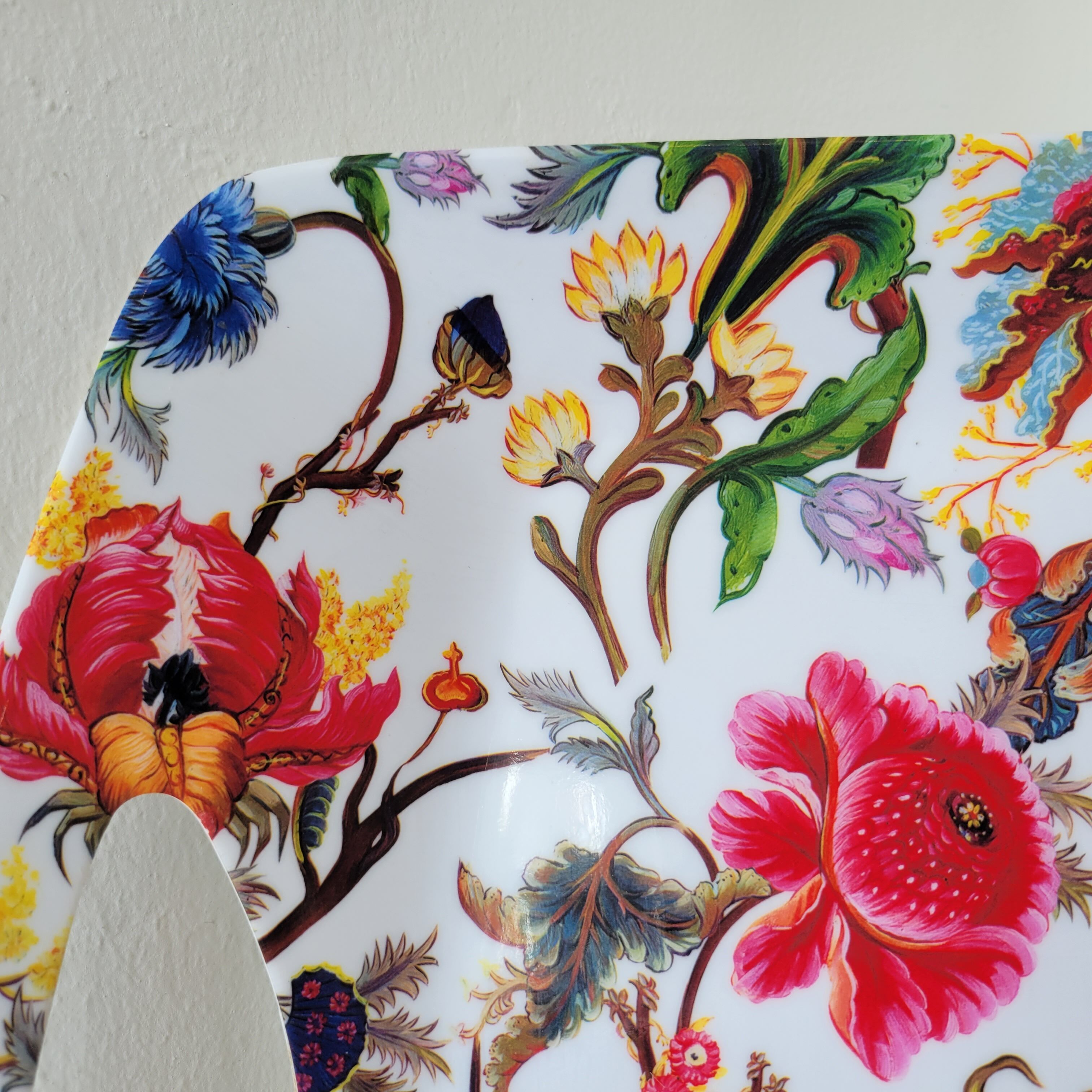 Large melamine serving tray The Leonardo Collection floral decoration