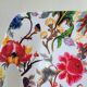 Large melamine serving tray The Leonardo Collection floral decoration