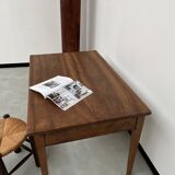 1900 solid walnut desk with two drawers