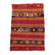 Medium vintage Turkish kilim rug 125x88 cm wool kelim 2516