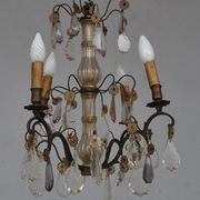Lustre pampilles époque début XXème 6 feux