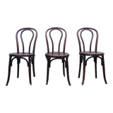 3 Fischel curved wood bistro chairs