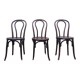 3 chaises de bistrot Fischel bois courbé
