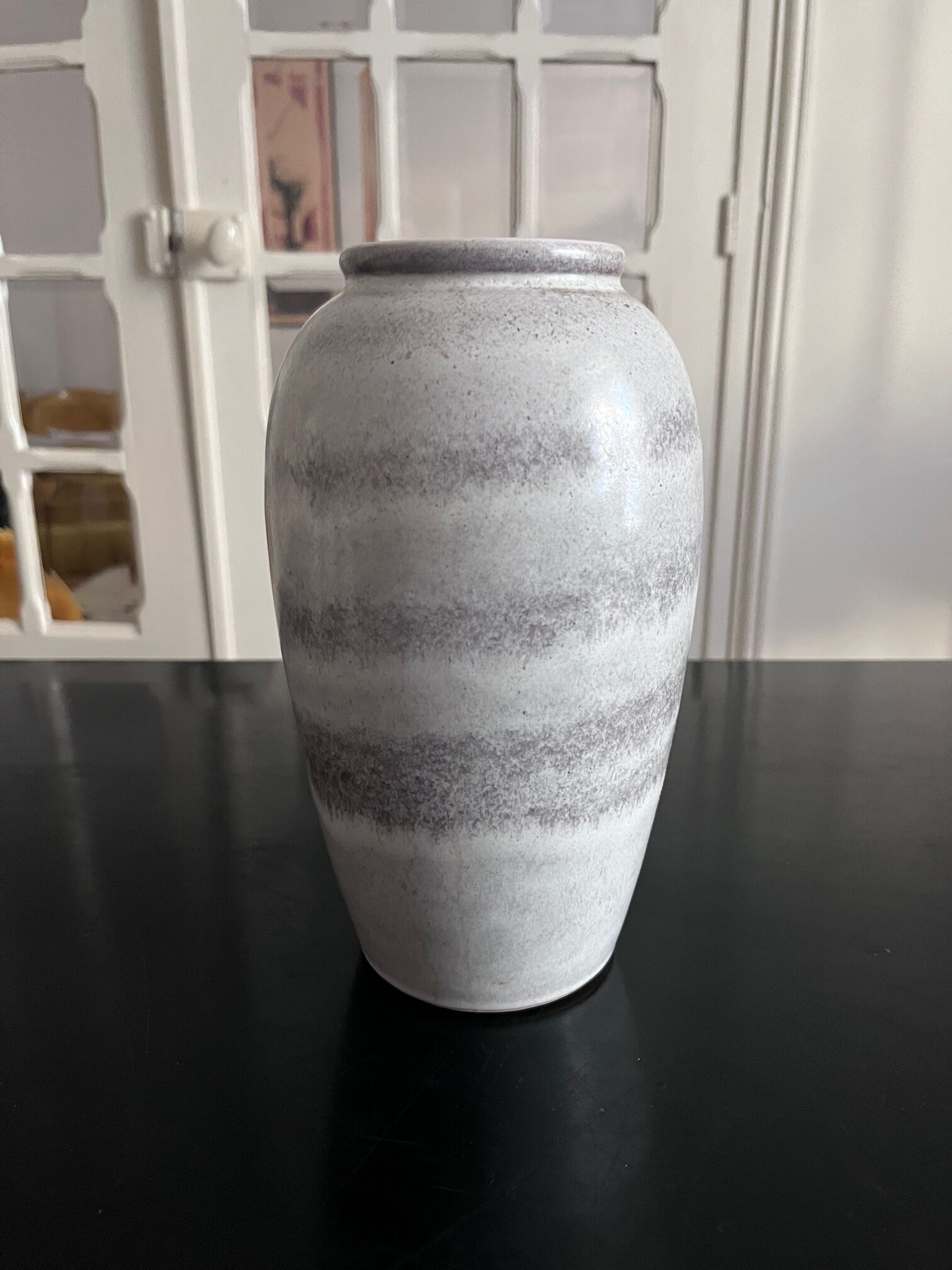Grey ceramic vase