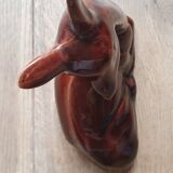 Ceramic doe at rest vintage