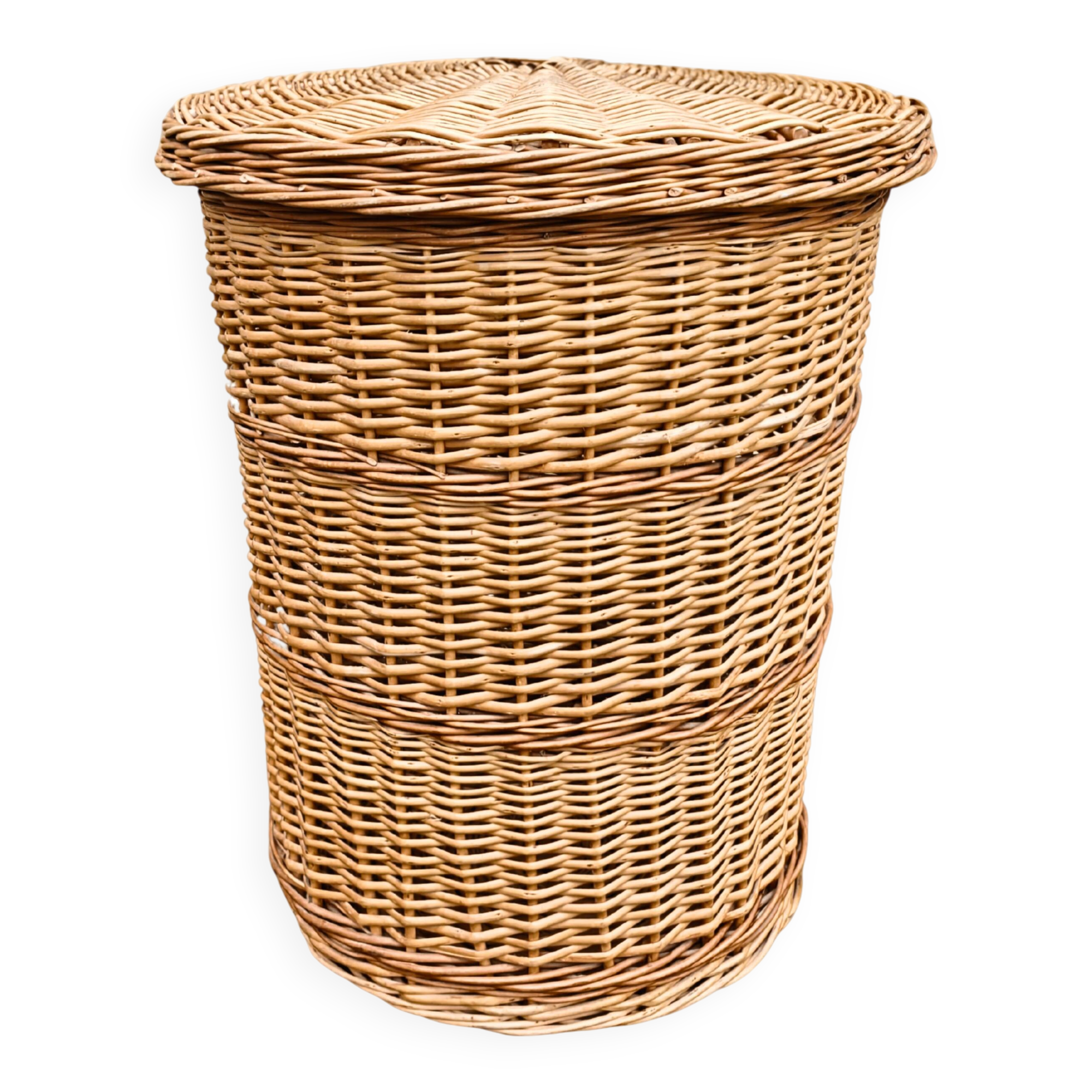 Large Wicker Basket with Lid