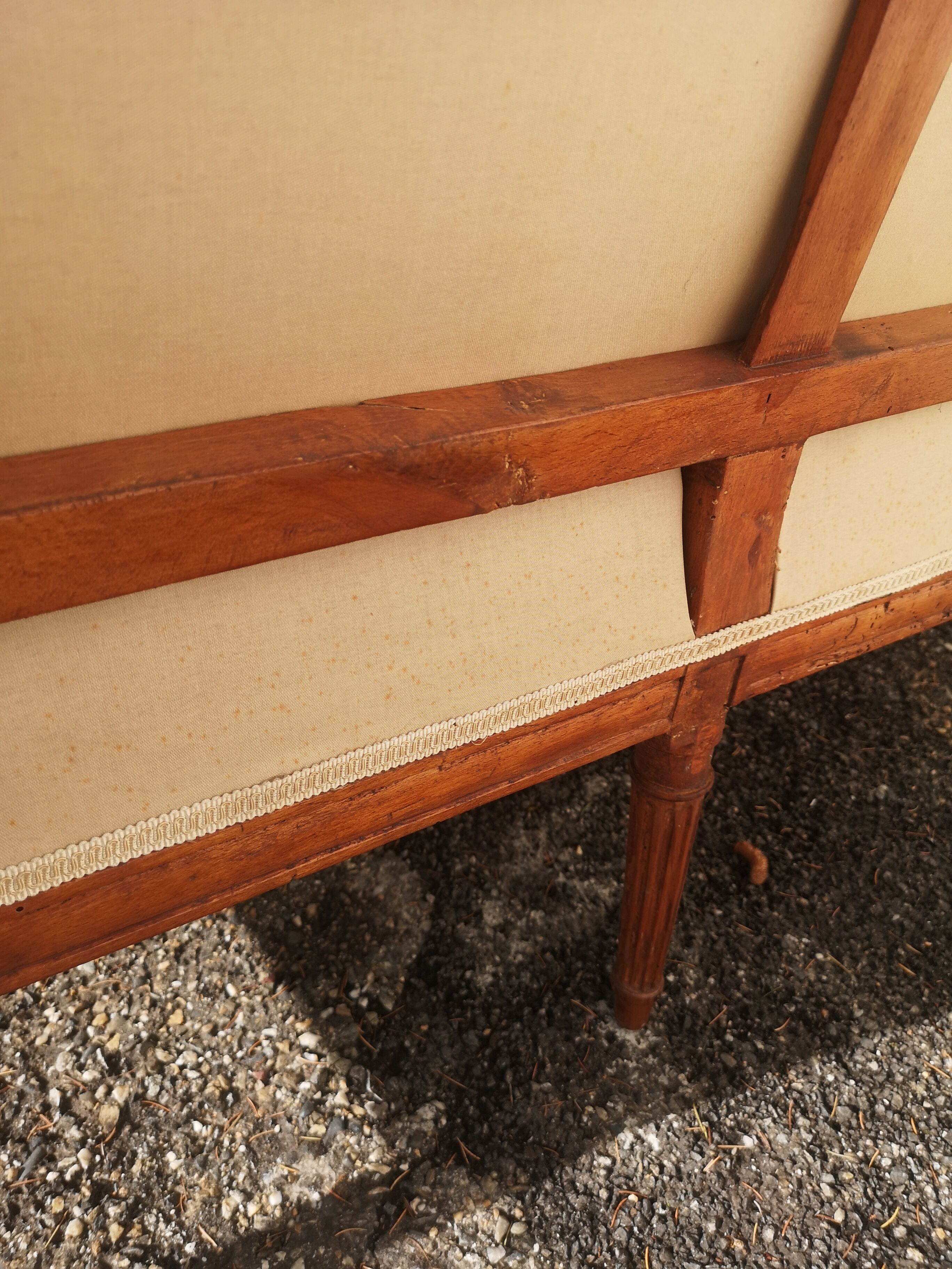 Wooden bench XVIIIth, Louis XVI