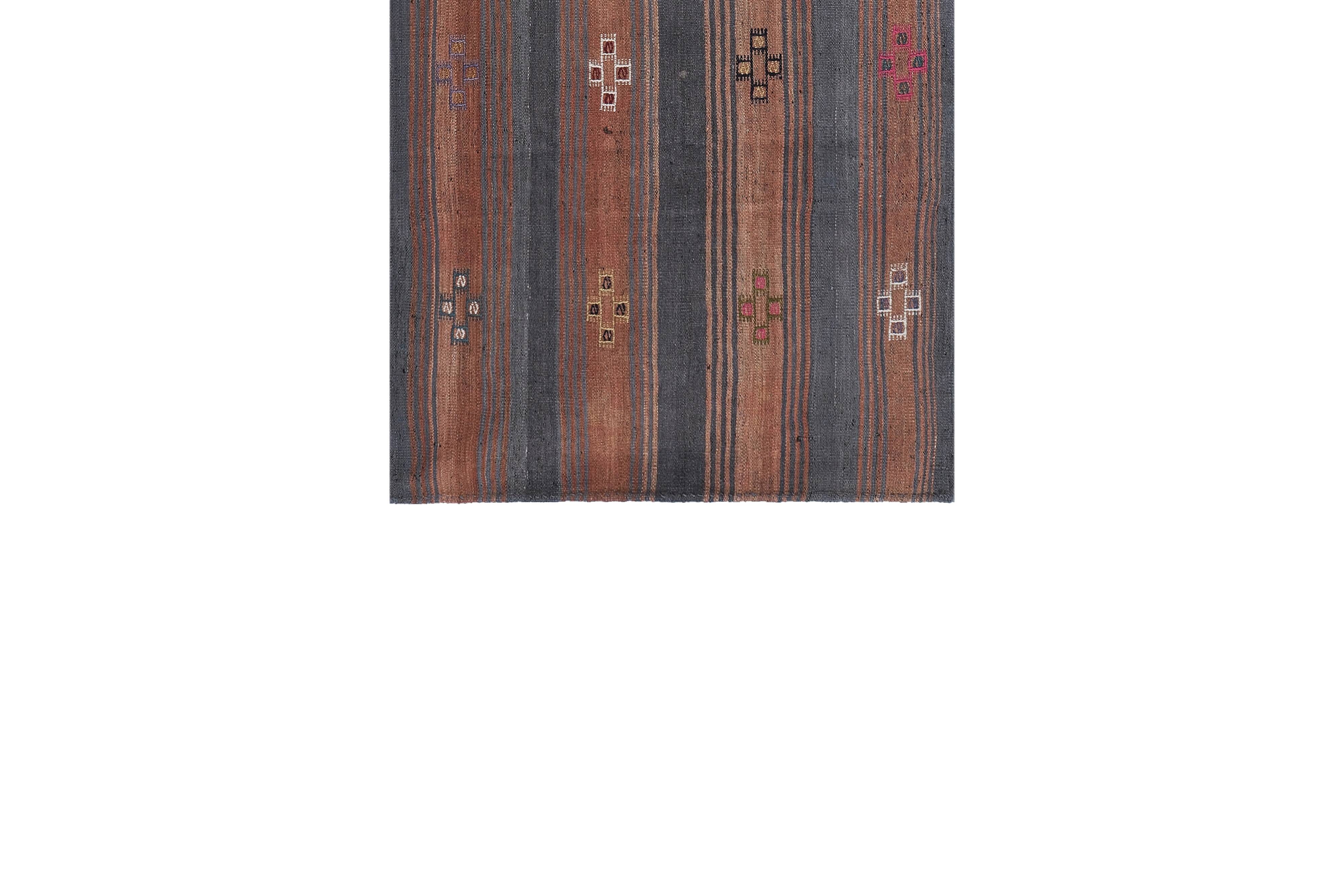 Vintage Turkish Oushak Handwoven Rug 120x286 cm