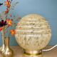 Vintage art deco globe table lamp in yellow and gold Clichy glass