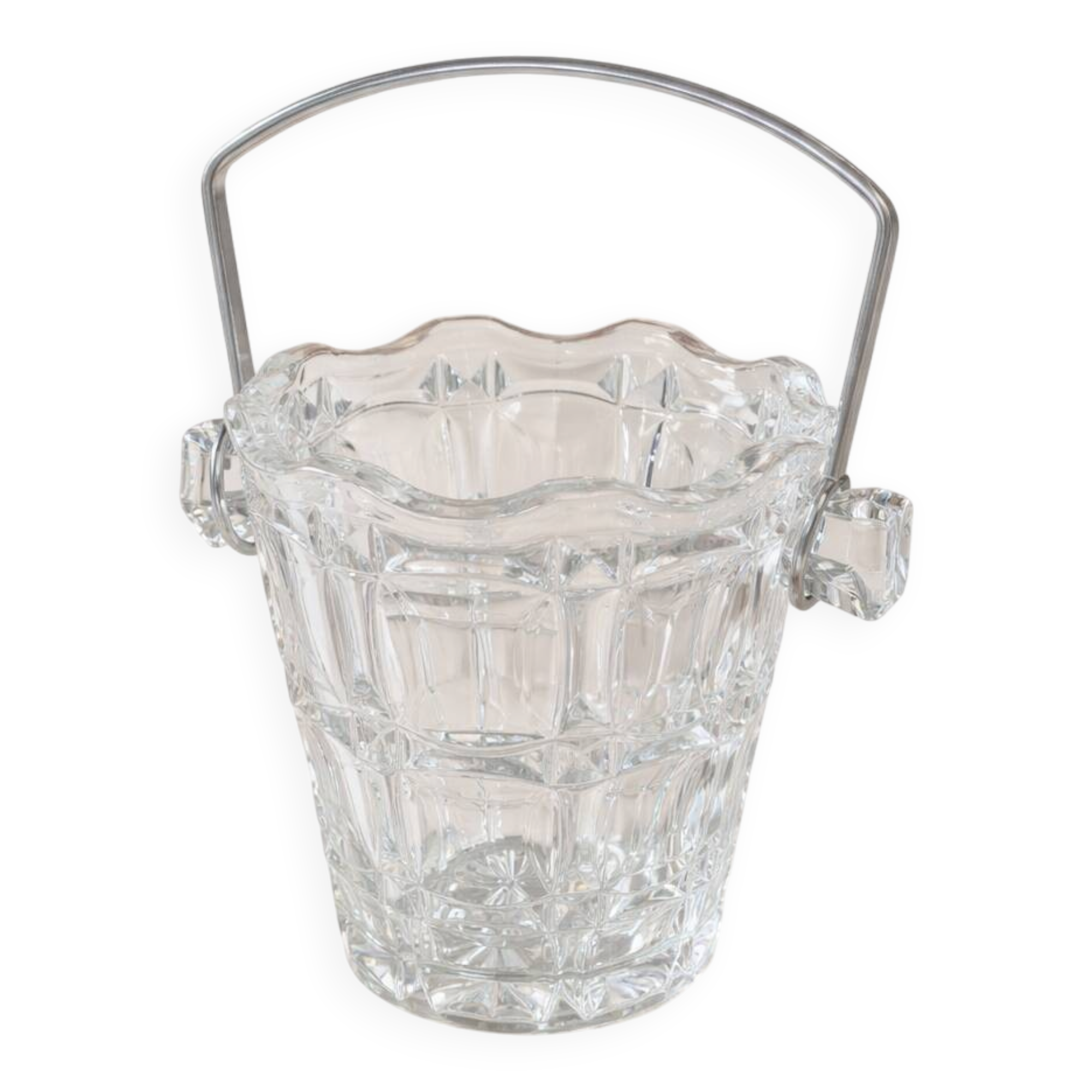 Vintage crystal ice bucket