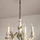 Handgeformt vergoldet vintage Porzellan Kronleuchter Capodimonte 1960er