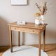 Table bureau console chêne massif 