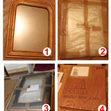 Antique silver mirror 62x82cm