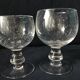 Lot 24 old crystalline glasses blown and bubbled 2 different sizes