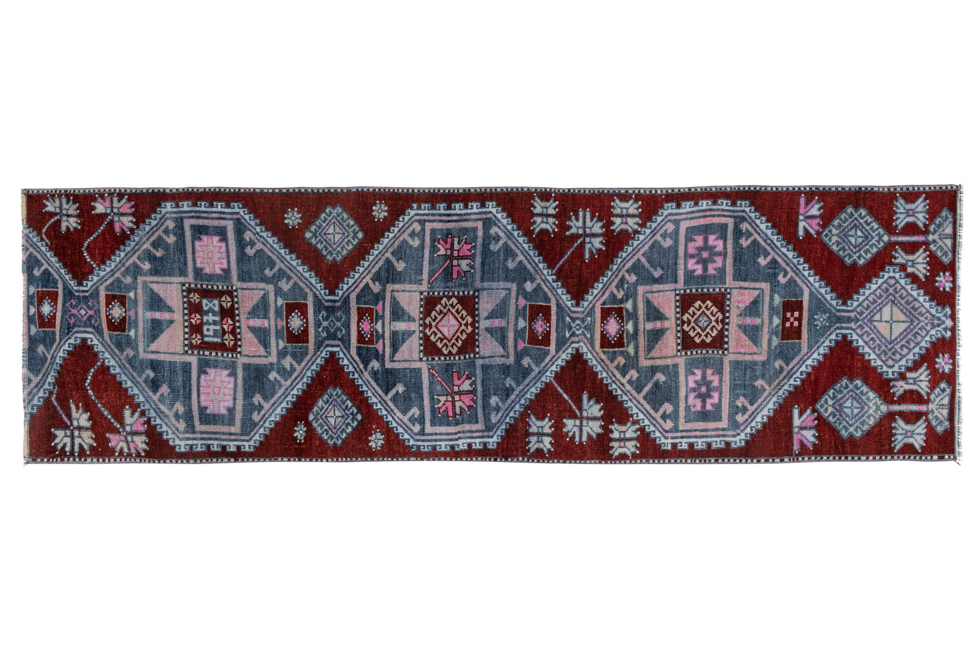 Vintage turkish oushak rug runner 71 x 247 cm