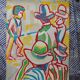 Color lithograph by Rolland Aymery, 1991