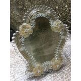 Venetian murano glass table mirror frame
