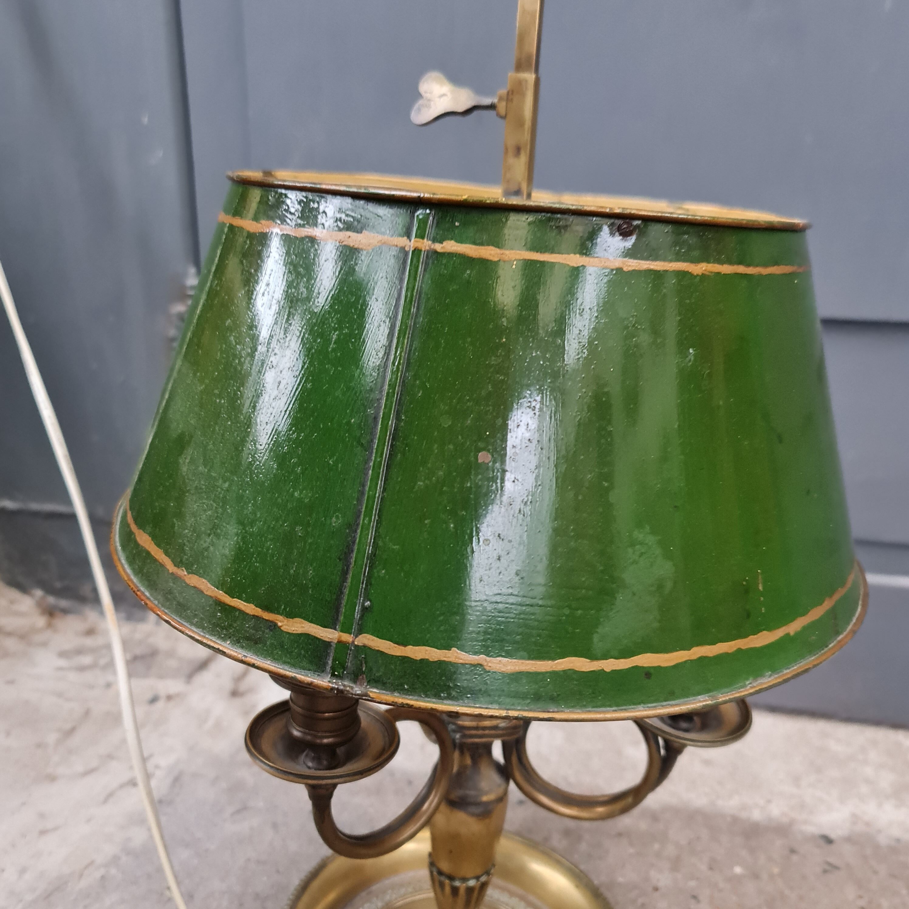 Old lamp hot water bottle bronze and sheet metal three fires