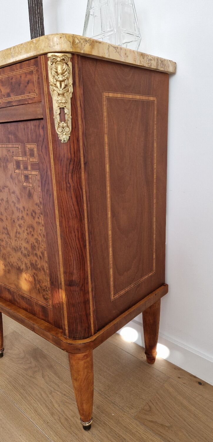 Low furniture marquetry style louis XVI