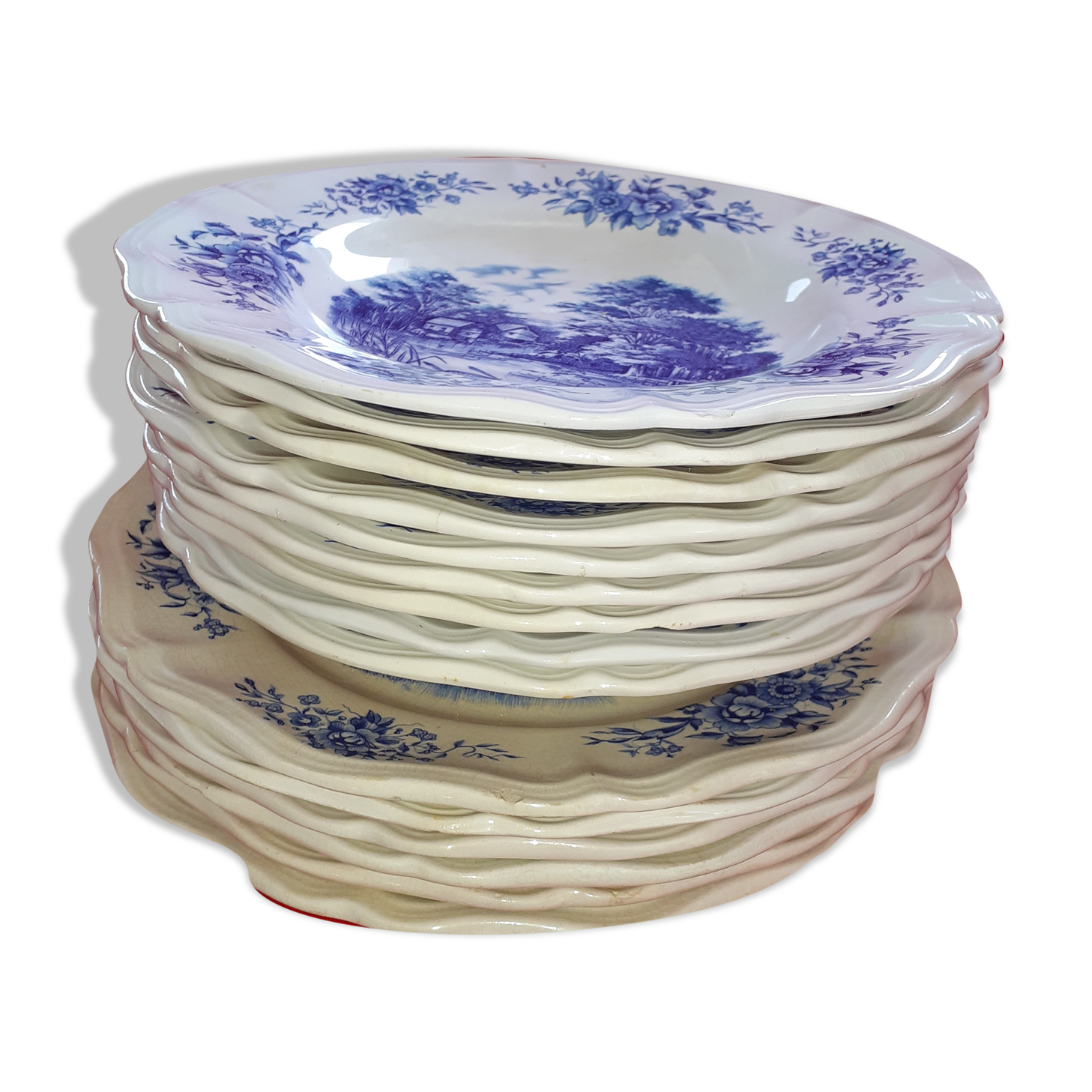 Service Sarreguemines Romantic model: 6 flats - 8 hollow.
